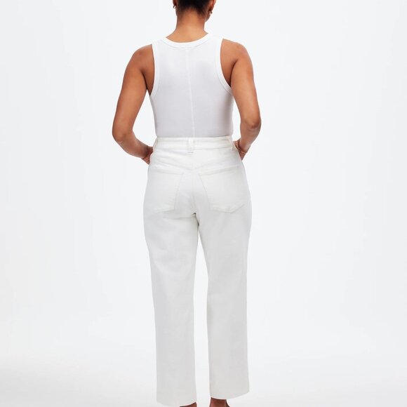 NWT NEW‎ | Madewell The Curvy Perfect Vintage Wide-Leg Crop Jean Tile White 31 - Picture 2 of 13
